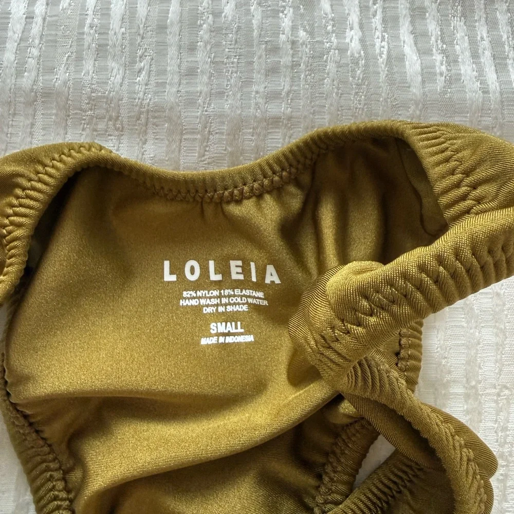 Loleia swimsuit bottoms “a side of olives - scrunchie bottoms”